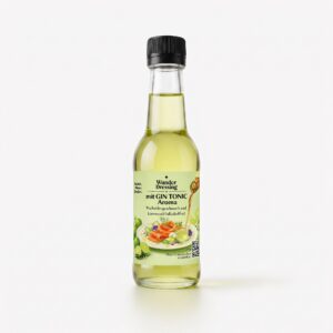Wunderdressing mit GIN TONIC Aroma — Gourmet-Salatdressing in der 200-ml-Glasflasche