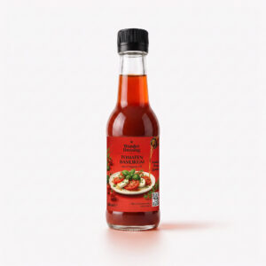 Wunder Dressing Tomaten Basilikum — Gourmet-Salatdressing in der 200-ml-Glasflasche